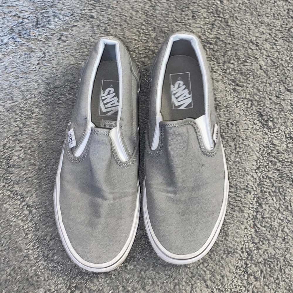 Grey slip on vans